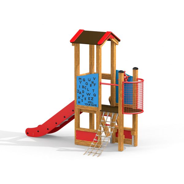 Pixie playhouse with slide, Slides, Playground equipment | LARS LAJ ...